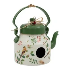 Tea Pot / Kettle Shaped Green Hanging Bird House Decor 7 Tea Pot / Kettle Shaped Green Hanging Bird House Decor -Plant Life Decor Shop CopyofIMG 0378
