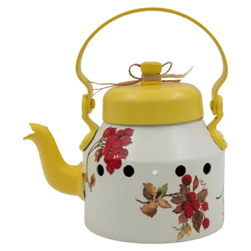 Tea Pot / Kettle Shaped Yellow Hanging Bird House Decor -Plant Life Decor Shop CopyofIMG 0385