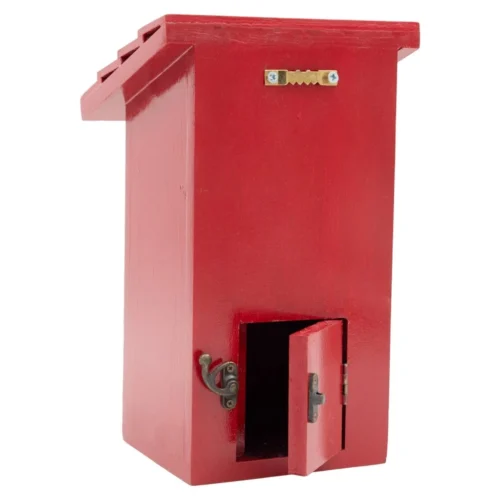 Teak Roof Bird House With Floral Meadows Decor -Plant Life Decor Shop CopyofIMG 0396