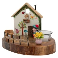 Vintage Wooden White House T Light Decor -Plant Life Decor Shop CopyofIMG 0593