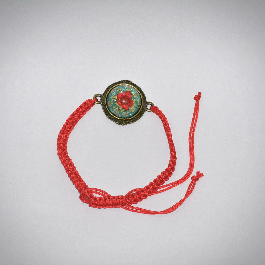 Cordial Cerise Real Dried Flower Bracelet 5 Cordial Cerise Real Dried Flower Bracelet - Image 5