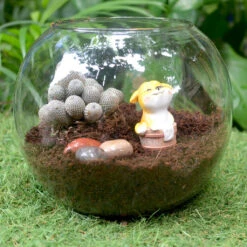 Miniature Dog In Bath Barrel – Cute Resin Decor For Gardens & Gifts -Plant Life Decor Shop Cute Dog Havin Bath 4