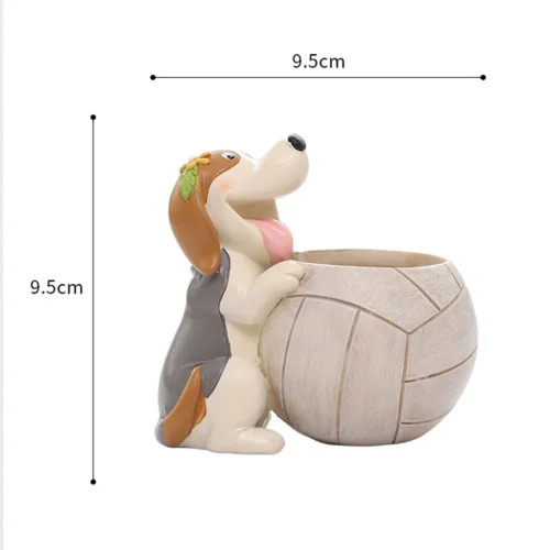 Cute Playful Dog Resin Succulent Pot -Plant Life Decor Shop Cute playful dog 3