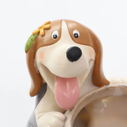 Cute Playful Dog Resin Succulent Pot -Plant Life Decor Shop Cute playful dog 5