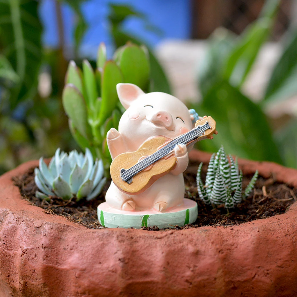 Miniature Cute Pig Playing Violin Decor 2 Miniature Cute Pig Playing Violin Decor - Image 2