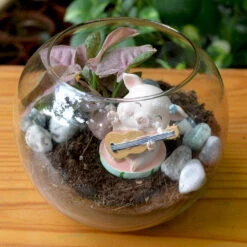 Miniature Cute Pig Playing Violin Decor 7 Miniature Cute Pig Playing Violin Decor -Plant Life Decor Shop Cutepigplayingviolin 3