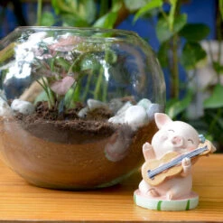 Miniature Cute Pig Playing Violin Decor 8 Miniature Cute Pig Playing Violin Decor -Plant Life Decor Shop Cutepigplayingviolin 4