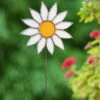 Stained Glass Daisy Garden Stick