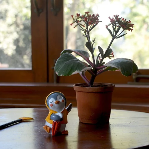 Miniature Dancing Penguin With Umbrella – Cute Resin Decor For Gifts -Plant Life Decor Shop Dancing Penguin w Umbrella 3