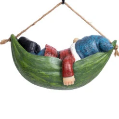 Wonderland Sleeping Gnome On Hammock Garden Decor, Home Decor, Hanging Gnome, Hanging Decor -Plant Life Decor Shop EV D9M7 R54K 2