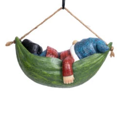 Wonderland Sleeping Gnome On Hammock Garden Decor, Home Decor, Hanging Gnome, Hanging Decor -Plant Life Decor Shop EV D9M7 R54K 3