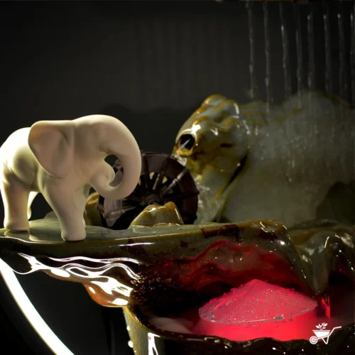 Elephant Hinterlands Water Fountain LED Decor Zen Garden -Plant Life Decor Shop Elephant Hinterlands 5