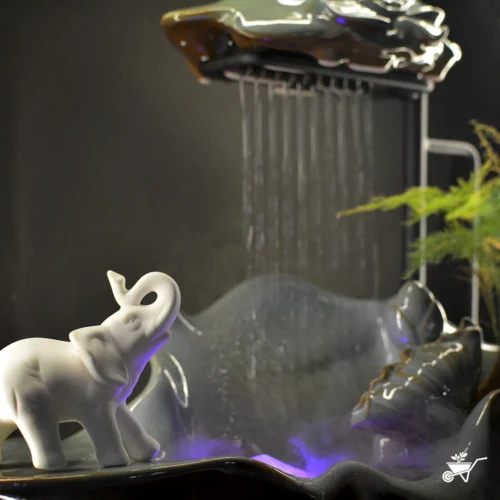 Elephant's Oasis Water Fountain LED Decor Zen Garden 8 Elephant's Oasis Water Fountain LED Decor Zen Garden -Plant Life Decor Shop Elephant oasis 2