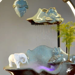Elephant's Oasis Water Fountain LED Decor Zen Garden 11 Elephant's Oasis Water Fountain LED Decor Zen Garden -Plant Life Decor Shop Elephant oasis 6