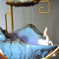 Emerald Whispers Water Fountain LED Decor Zen Garden -Plant Life Decor Shop Emerald Whispers 4