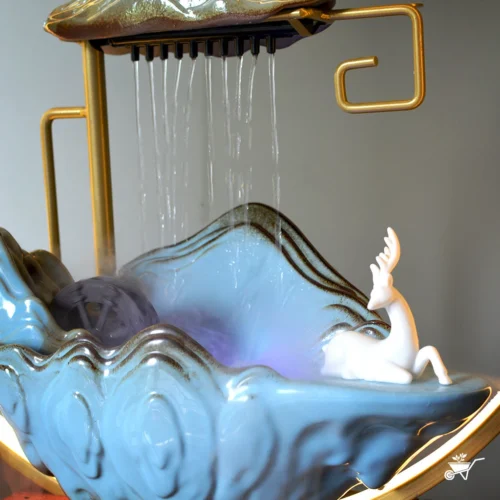 Emerald Whispers Water Fountain LED Decor Zen Garden 11 Emerald Whispers Water Fountain LED Decor Zen Garden -Plant Life Decor Shop Emerald Whispers 4