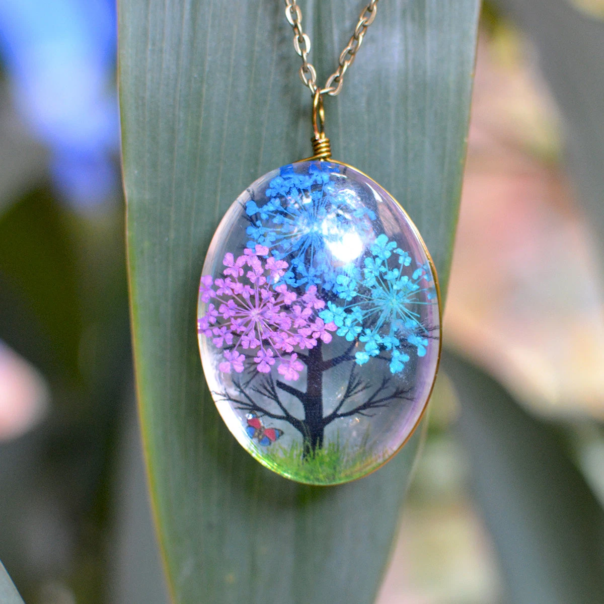 Eternal Spring Real Dried Flower Necklace 5 Eternal Spring Real Dried Flower Necklace - Image 5