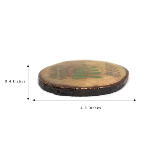 Fern Fossil Dried Flower Coaster 6 Fern Fossil Dried Flower Coaster -Plant Life Decor Shop Fern Fossil Coaster 3