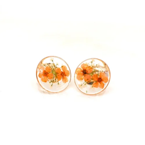 Fire Blossoms Real Dried Flower Earrings 8 Fire Blossoms Real Dried Flower Earrings -Plant Life Decor Shop Fire Blossoms 2