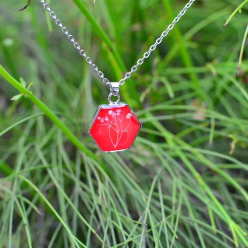 Flaming Floret Real Dried Flower Necklace 6 Flaming Floret Real Dried Flower Necklace -Plant Life Decor Shop Flaming Floret 3