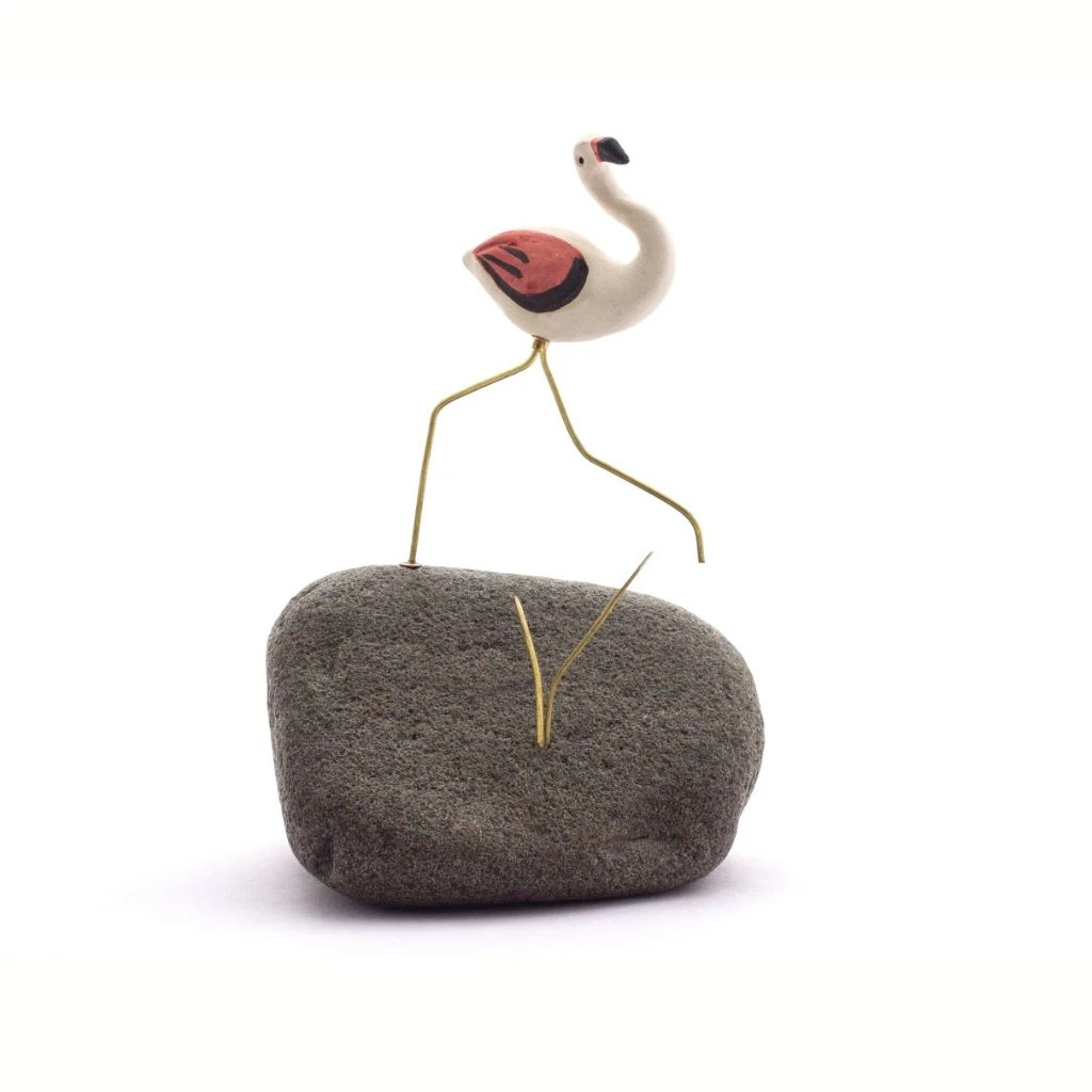 Pebble Decor - Flamingo (Walking) 1 Pc 1 Pebble Decor - Flamingo (Walking) 1 Pc