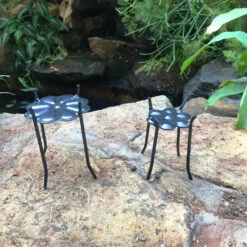 Set Of Wrought Iron Floral Stand