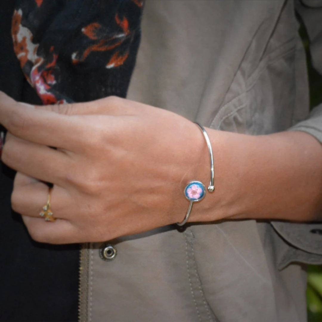 Florid Elegance Real Dried Flower Bracelet 2 Florid Elegance Real Dried Flower Bracelet - Image 2