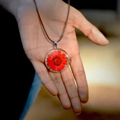 Scarlet Story Real Dried Flower Necklace -Plant Life Decor Shop Flower Power 4