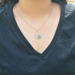 Forget Me Not Real Dried Flower Necklace Set / Earring 10 Forget Me Not Real Dried Flower Necklace Set / Earring -Plant Life Decor Shop Forget Me Not 13