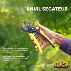 Hectare Precision Garden Pruning Secateur| Anvil Pruner | Plant Cutter For Home Garden | Ideal Cutting Capacity Upto 20 Mm