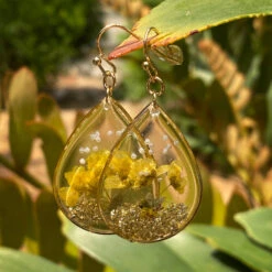 Glittering Sun Real Dried Flower Earrings -Plant Life Decor Shop Glittering Sun 3