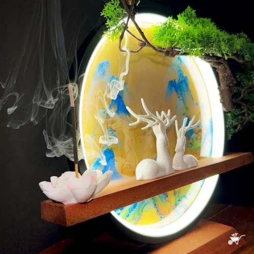 Golden Meadows LED Decor Incense Burner Zen Garden 12 Golden Meadows LED Decor Incense Burner Zen Garden -Plant Life Decor Shop Golden Meadows 7