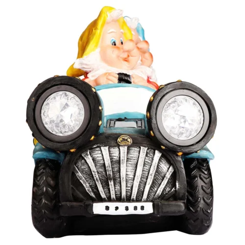 Gnomes Driving Car Solar Light -Plant Life Decor Shop Gonmes driving Car 3
