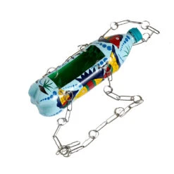 Hand-Painted Marine Life Horizontal Pot -Plant Life Decor Shop Horizontal planter marine bluefish white2