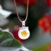Hushed Whites Real Dried Flower Necklace