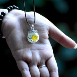 Hushed Whites Real Dried Flower Necklace -Plant Life Decor Shop Hushed Whites 3