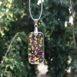 Floral Galaxy Real Dried Flower Necklace