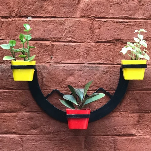 Metal Cresecent Moon Wall Planter
