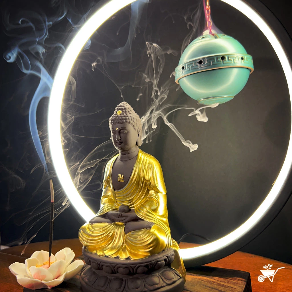Inner Wisdom Buddha LED Decor Incense Burner Zen Garden 5 Inner Wisdom Buddha LED Decor Incense Burner Zen Garden - Image 5