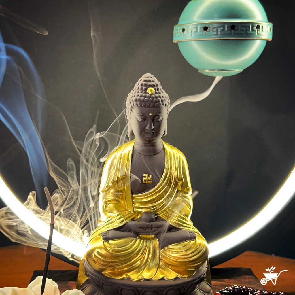 Inner Wisdom Buddha LED Decor Incense Burner Zen Garden 3 Inner Wisdom Buddha LED Decor Incense Burner Zen Garden - Image 3
