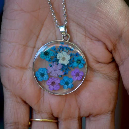 Jovial Blues Real Dried Flower Necklace -Plant Life Decor Shop Jovial Blues 6