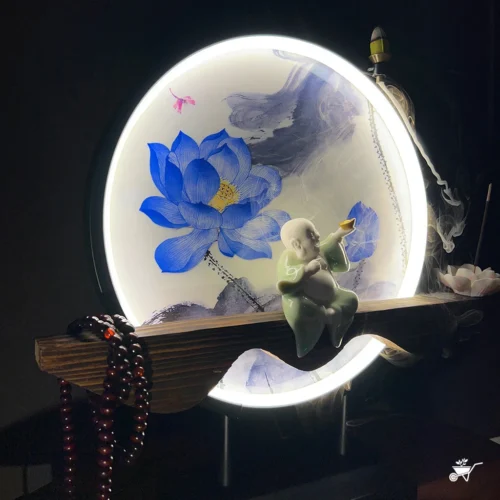 Laughing Buddha LED Decor Incense Burner Zen Garden -Plant Life Decor Shop Laughing Buddha Zen Garden 4