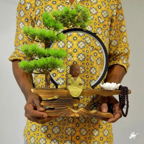 Little Monk In Bliss LED Decor Incense Burner Zen Garden -Plant Life Decor Shop Little Monk in Bliss 13