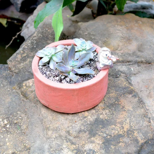 Set Of 3 Medium Circular Terracotta Pot -Plant Life Decor Shop Medium Circular 3