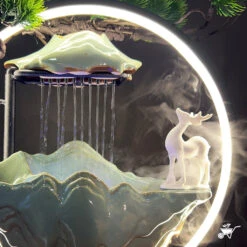 Misty Muse Water Fountain LED Decor Zen Garden -Plant Life Decor Shop Misty Muse 4