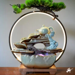 Mystic Stallion Water Fountain LED Decor Zen Garden