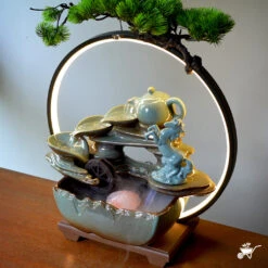 Mystic Stallion Water Fountain LED Decor Zen Garden -Plant Life Decor Shop Mystic Stallion 4