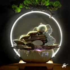 Mystic Stallion Water Fountain LED Decor Zen Garden -Plant Life Decor Shop Mystic Stallion 5