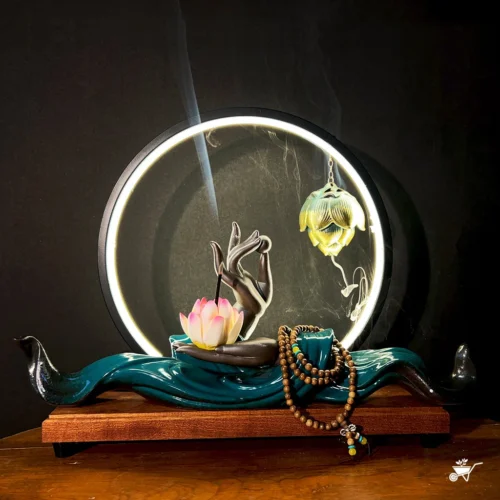 Mystical Mudra LED Decor Incense Burner Zen Garden