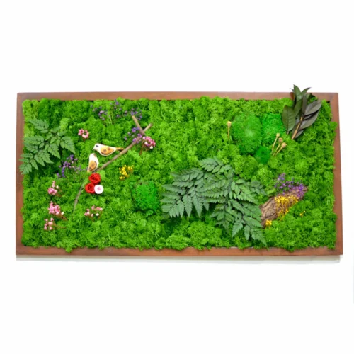 Nature's Trail Preserved Moss Frame With Dark Wood -Plant Life Decor Shop Natures trail 1